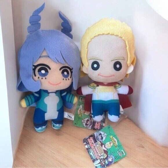 My Hero Academia NEW set of 2 plush keychain figures 7" RARE Volume 6 Anime - Picture 1 of 15